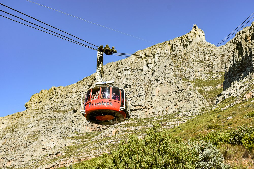 Cable Car ved Capetown Table Mountain Sydafrika